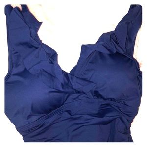 🩱🆕RALPH LAUREN RUFFLE TOP SWIMSUIT🆕🩱
